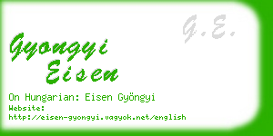 gyongyi eisen business card